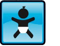 Infant swim lessons icon