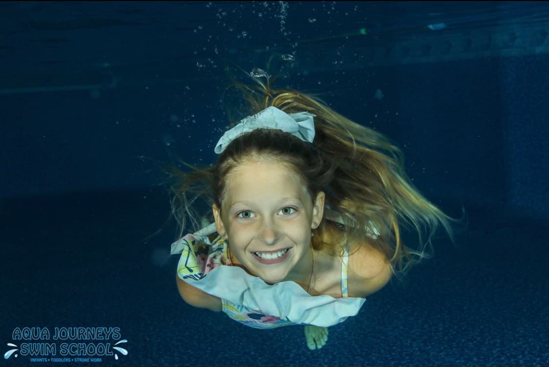 Swim lesson in progress